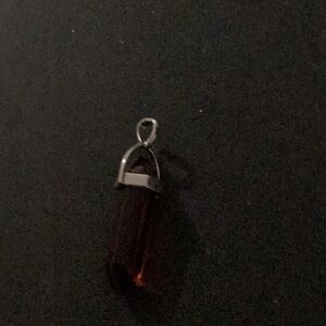 Elegant Silver and Brown Pendant